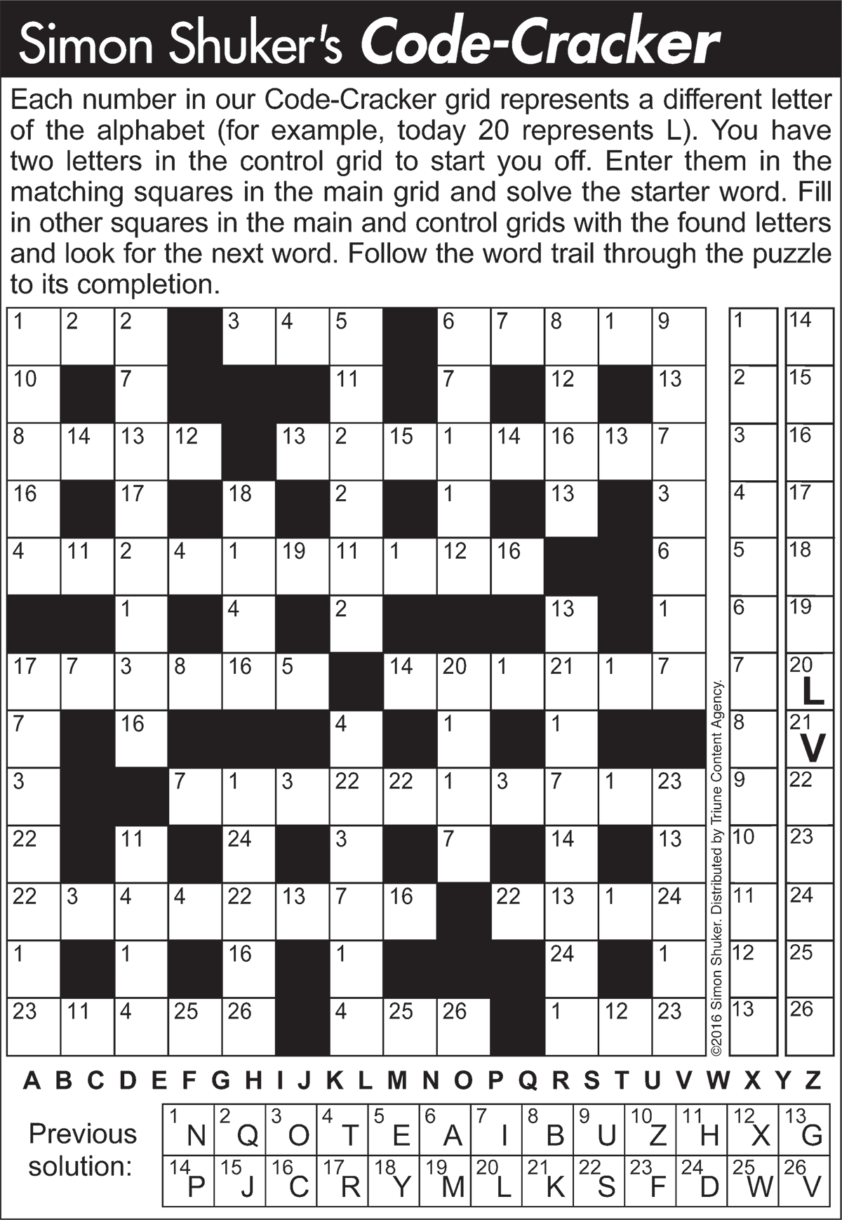 Codebreakers (Or Codeword Or Code Cracker) Word Puzzle Printable