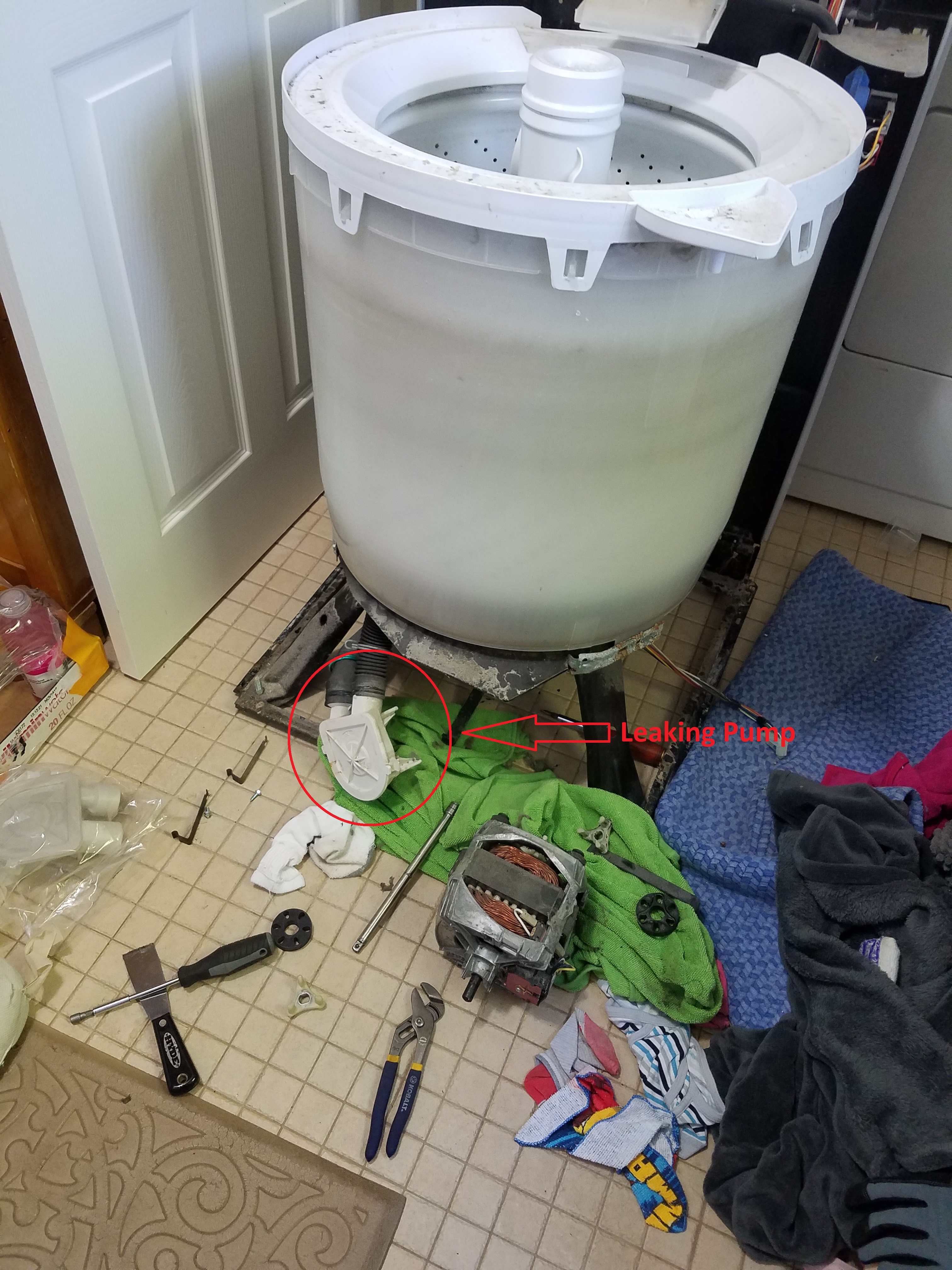 Leaky Washing Machine Pump Repair James Gravert