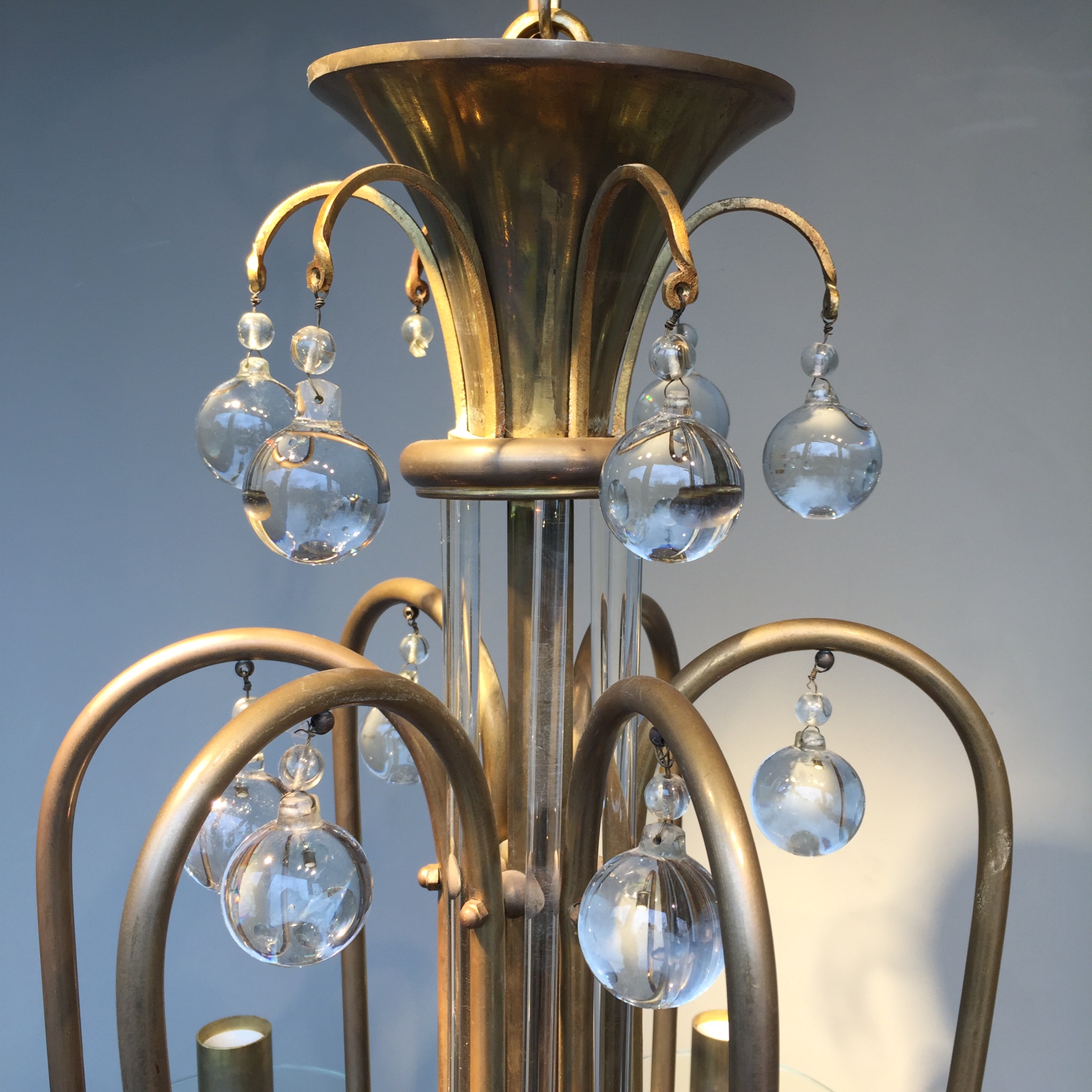 Chandelier With Glass Balls › James Iles Antiques