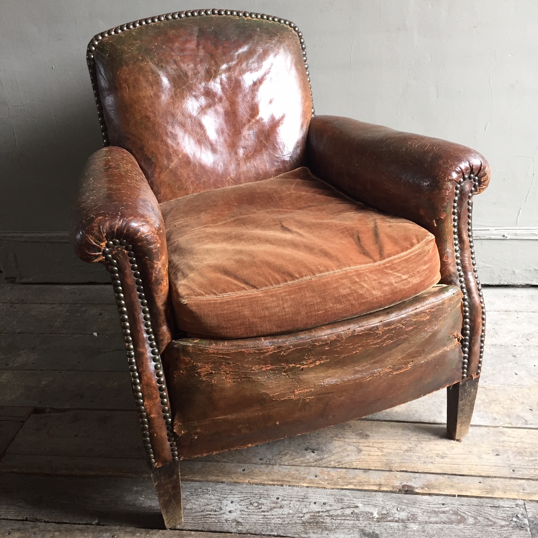 Studded Leather Armchair › James Iles Antiques