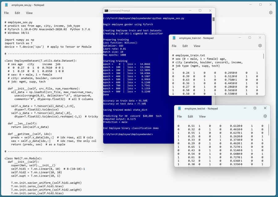 employee_binary_classification_pytorch_demo_run James D. McCaffrey
