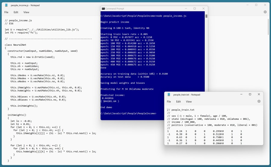 javascript_regression_demo James D. McCaffrey
