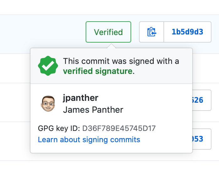 Signing GitHub commits using Keybase · James Panther