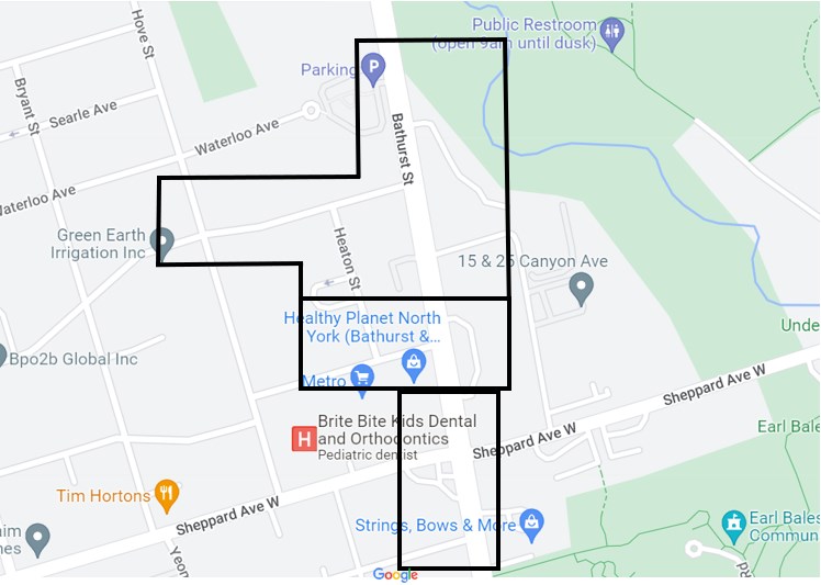 Toronto Hydro Service upgrades on Waterloo Avenue, Canyon Avenue