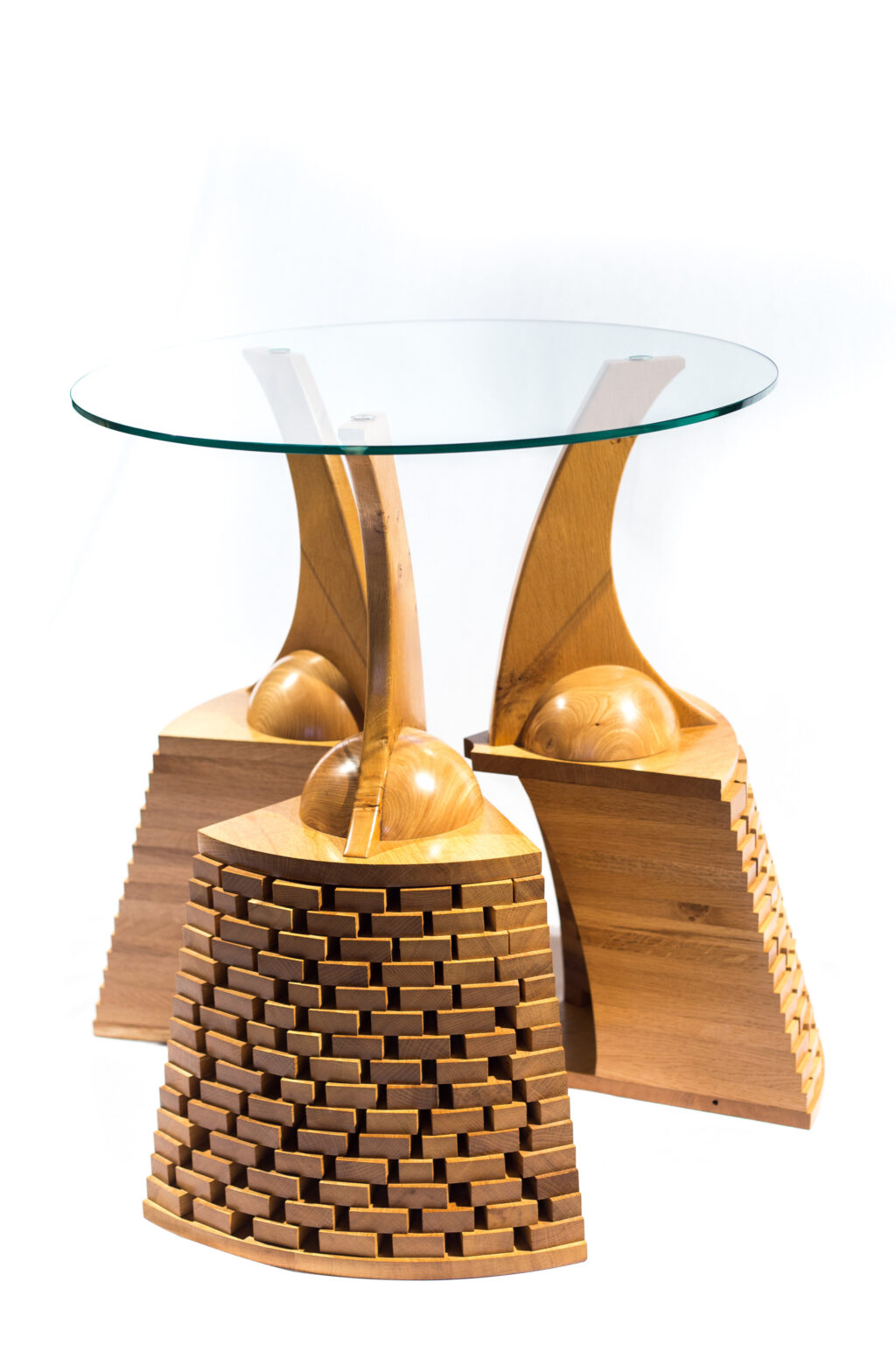 Skellig Glass & Oak coffee table James Purcell Design
