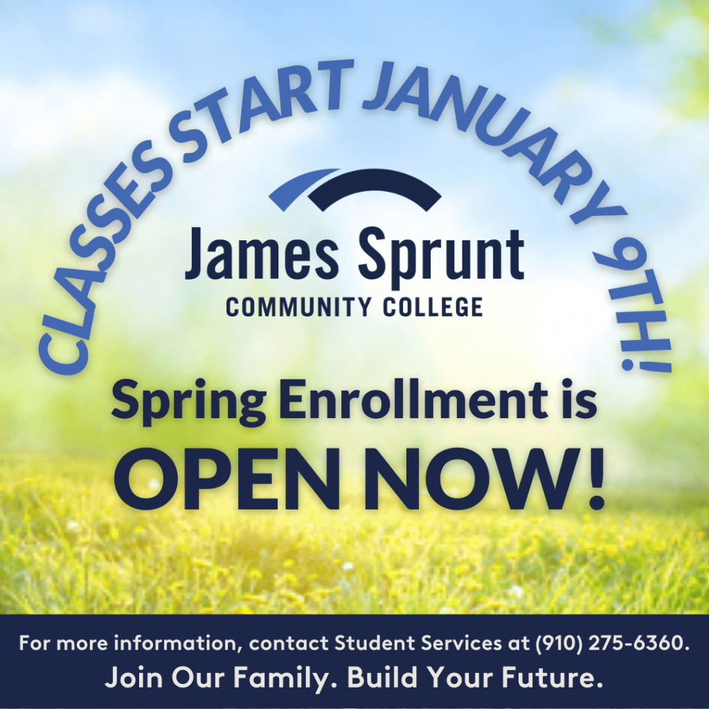 fall 2023 enrollment Spring 2023 Enrollment Now Open James Sprunt Community College