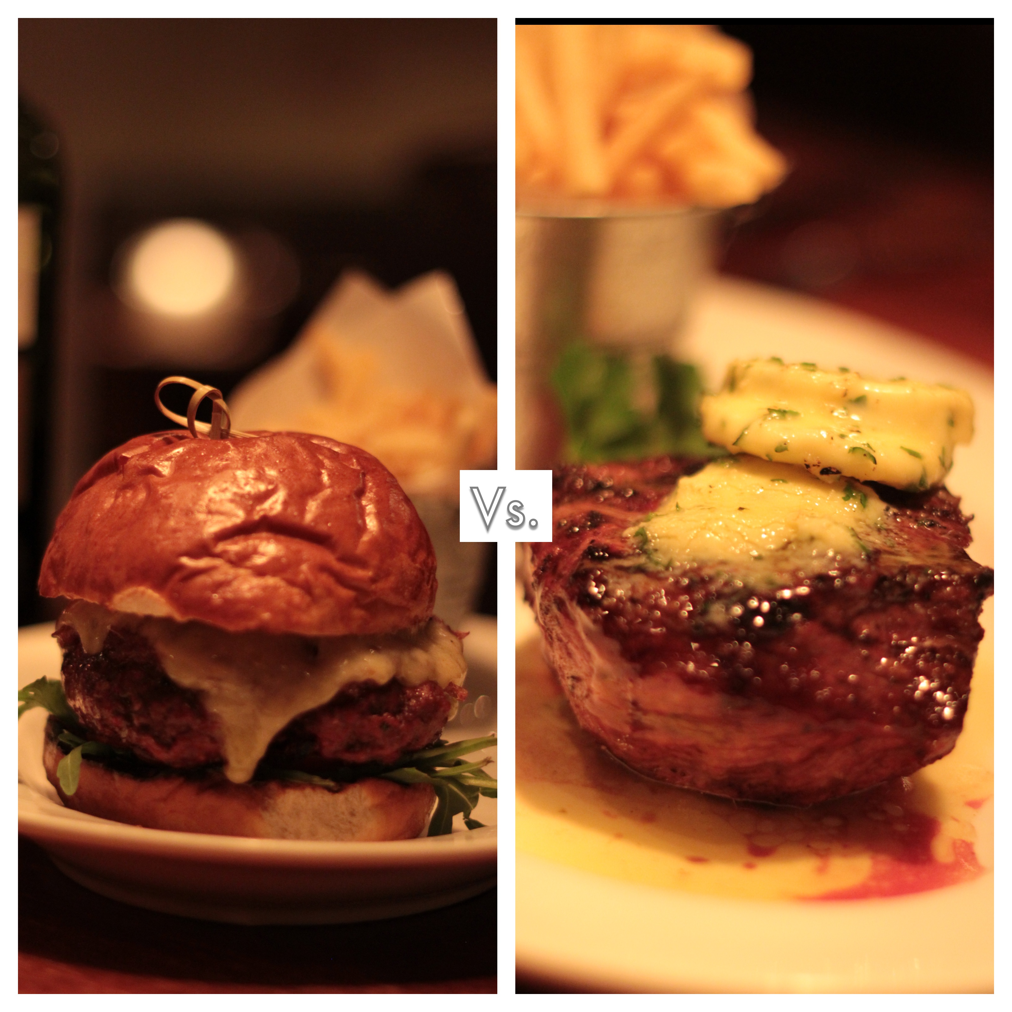 Burger vs. Steak Frites Tuesday The Bar & Grill, Glasgow James vs. Burger