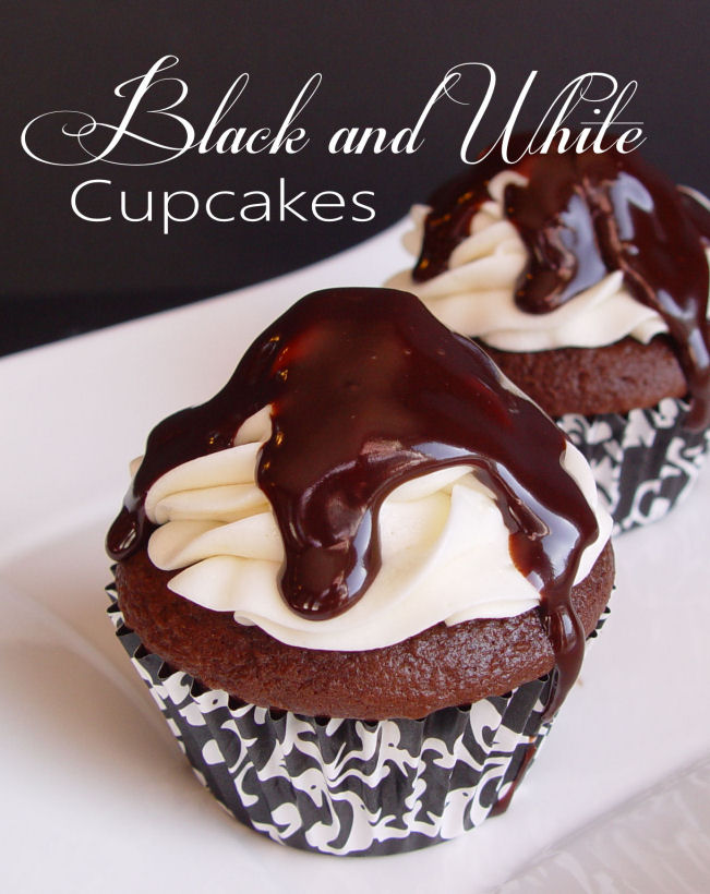 Black and White Cupcakes Jamie Cooks It Up