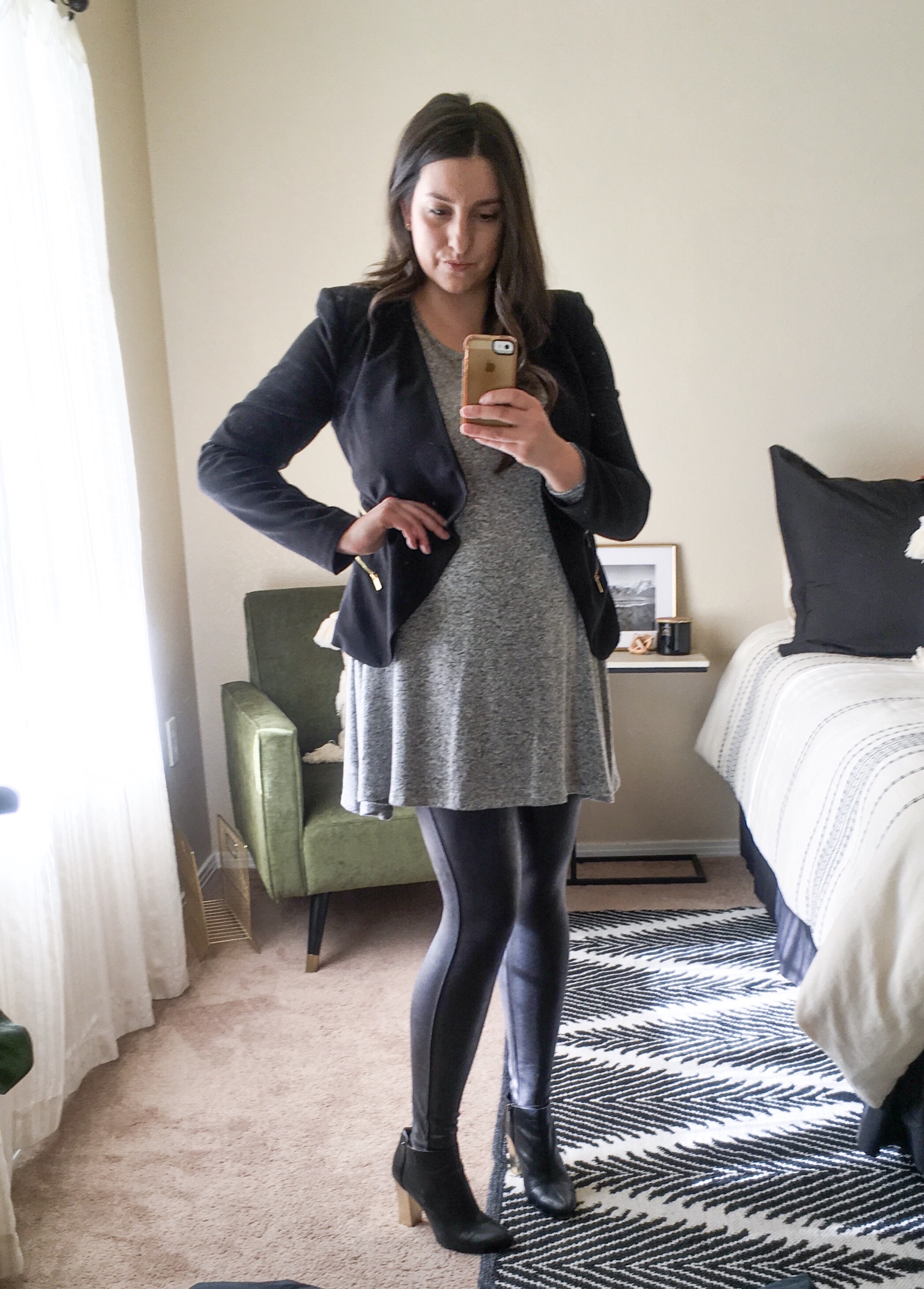 How to Wear Spanx Faux Leather Leggings. Part 3. Jamie of the Day.