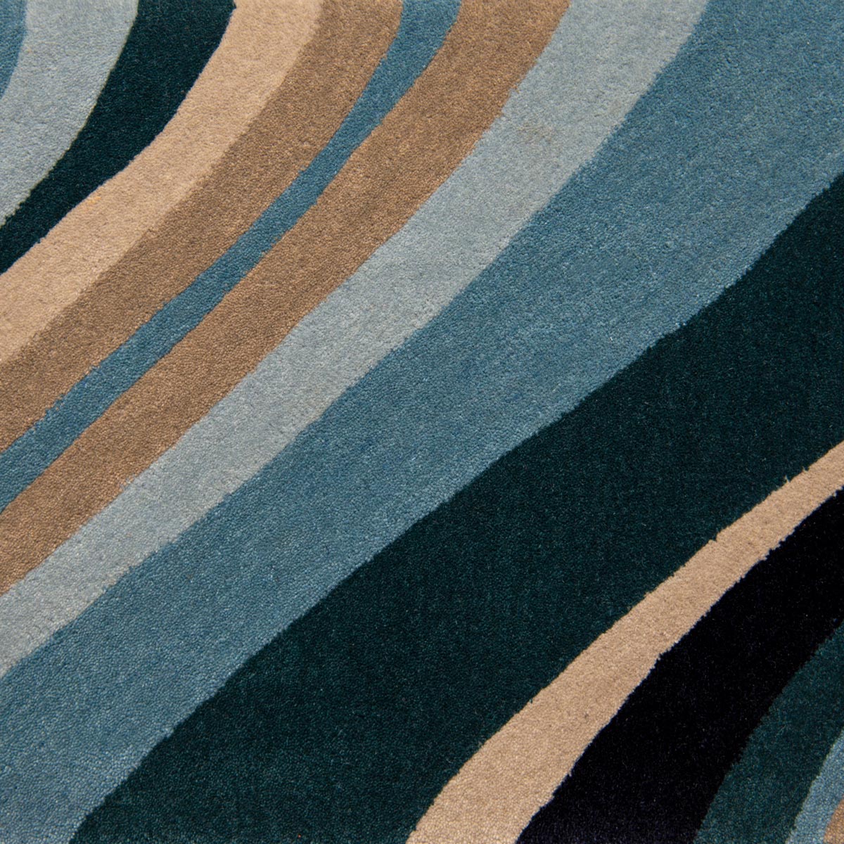 Ebb & Flow Wavy Blue Rug Design Jamie Stern Design