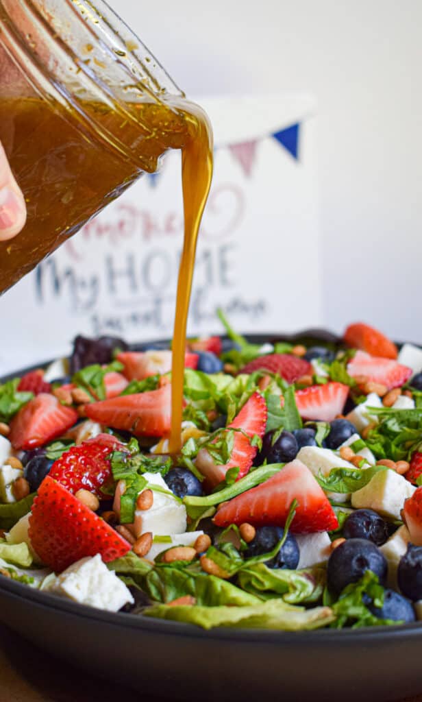 Berry Caprese Salad {4th of July Salad} The Jam Jar Kitchen