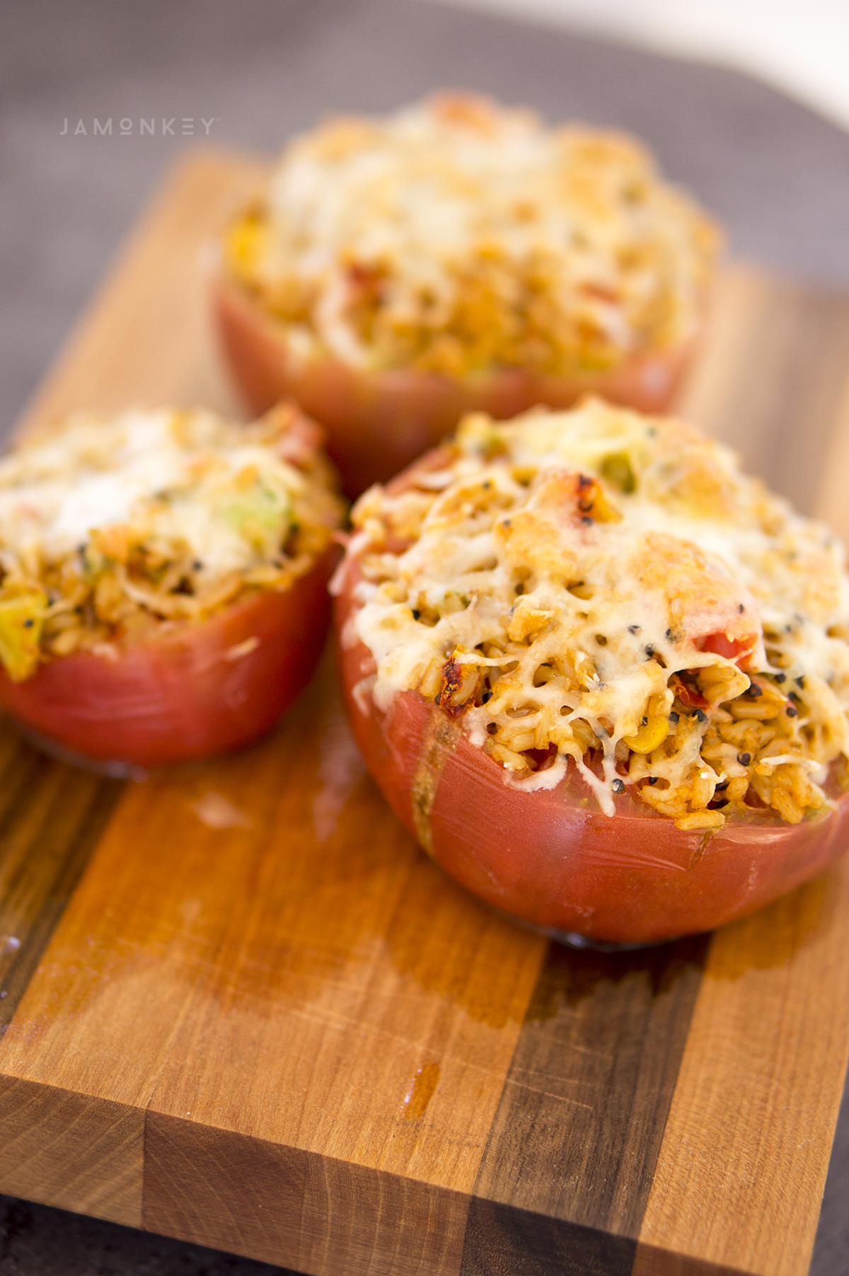 Spanish Stuffed Cherokee Purple Tomatoes JaMonkey