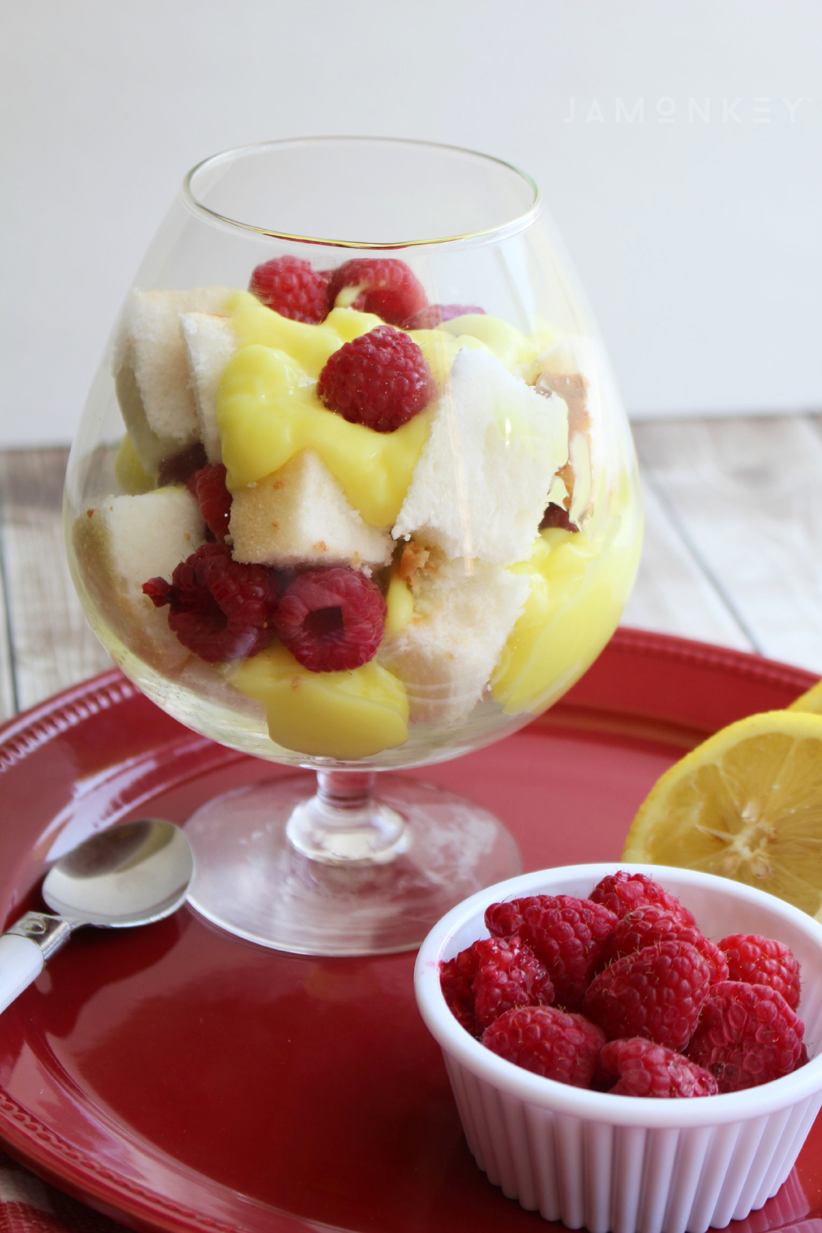 Lemon Raspberry Angel Food Cake Parfait Recipe JaMonkey