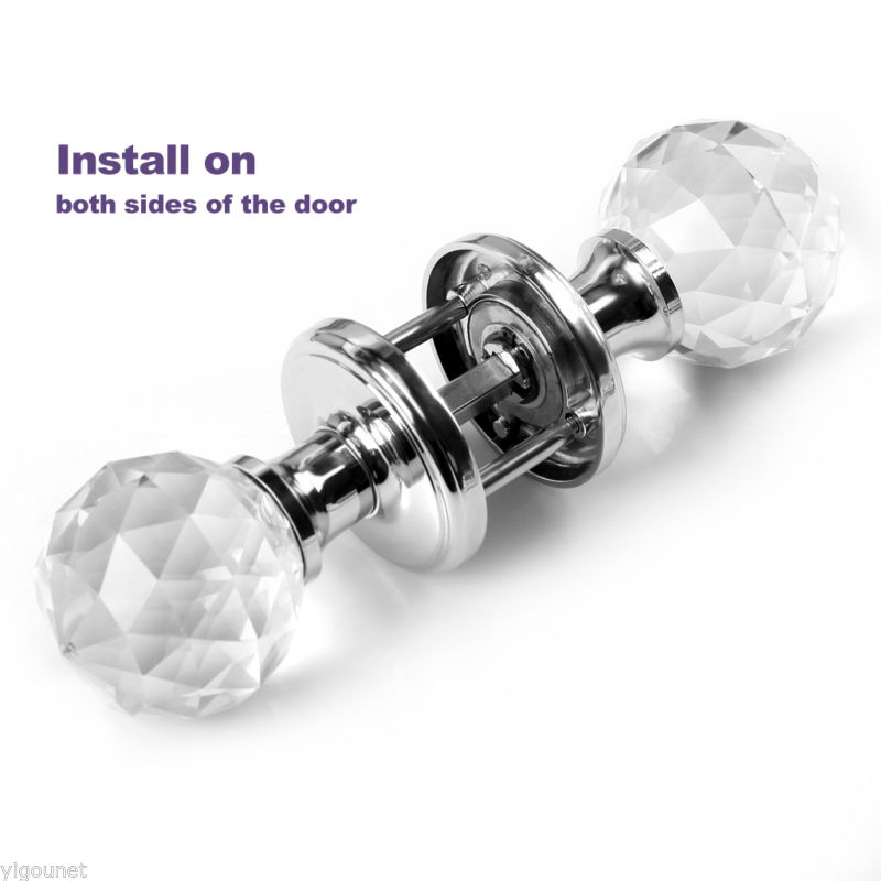 Large crystal door knobs Door Knobs