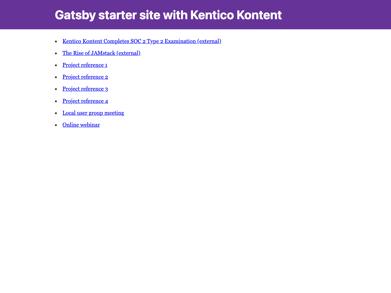 Gatsby Starter Kentico Kontent Theme Info
