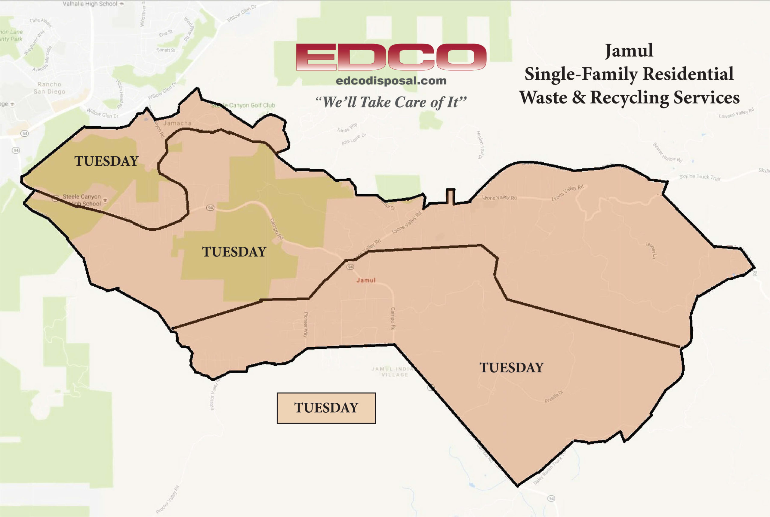 Service Schedules EDCO Jamul
