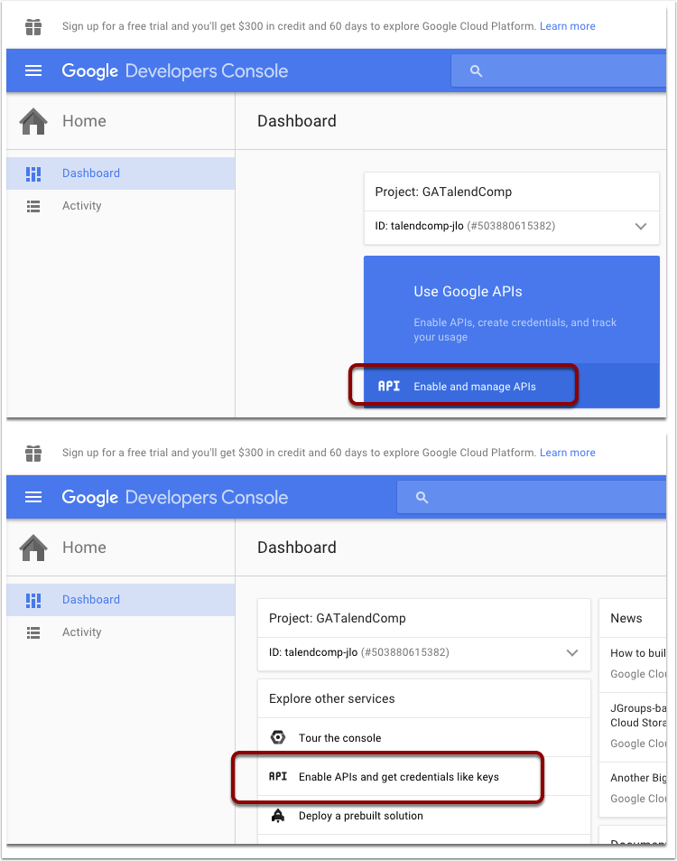 Create a Google Service Account