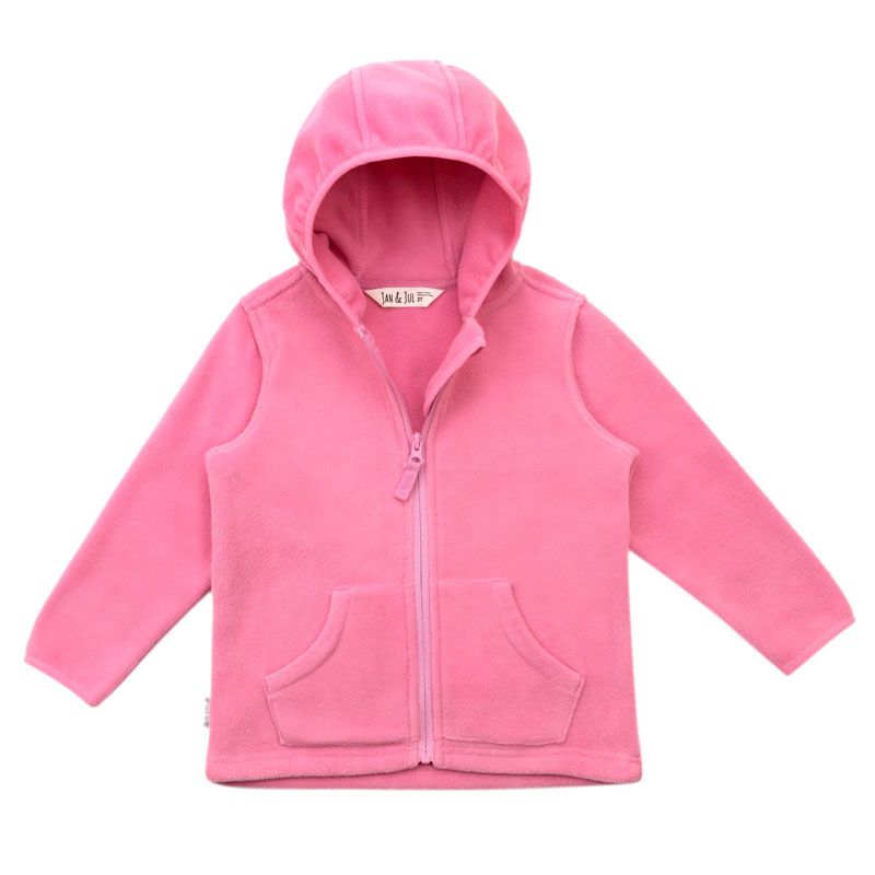 Kids Fleece Jacket Watermelon Pink for Toddlers Jan & Jul