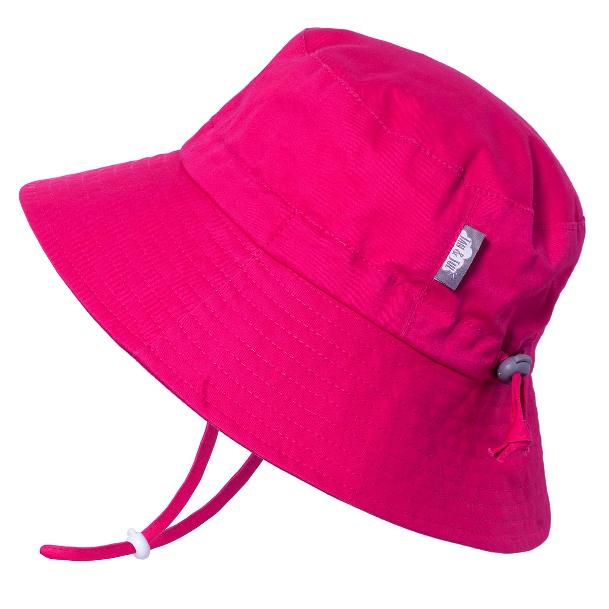 Kids Cotton Bucket Hats Hot Pink for Toddlers Jan & Jul
