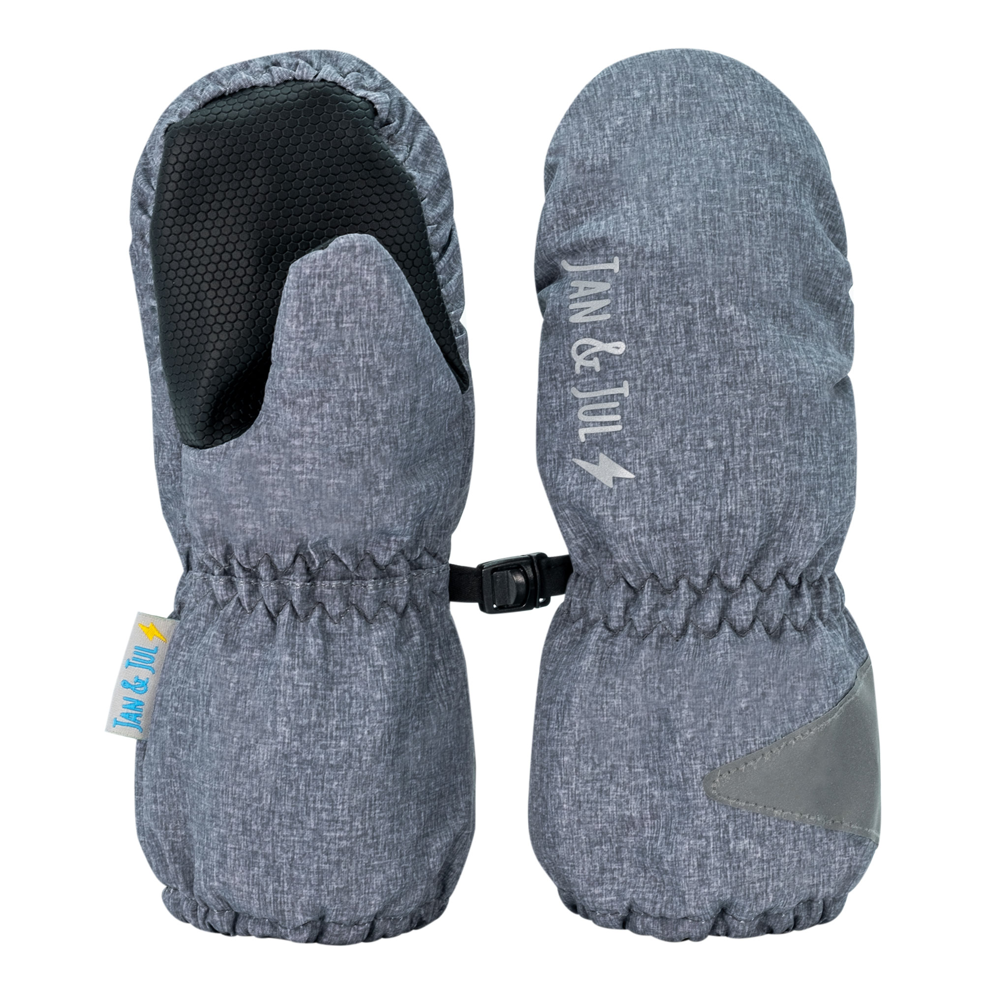 Kids Rain Mittens Heather Grey for Babies Jan & Jul
