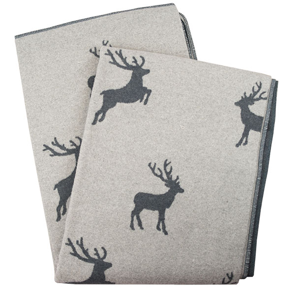 Deer Pattern Blanket Jan de Luz Linens