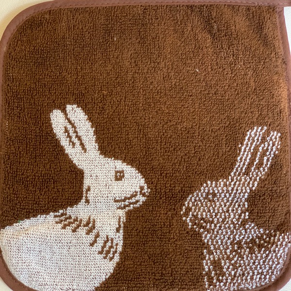 Brown Rabbit Pot Holder Jan de Luz Linens