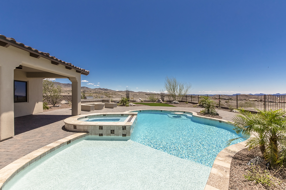 Backyard Janecek Homes The Villas at The Foothills Lake Havasu