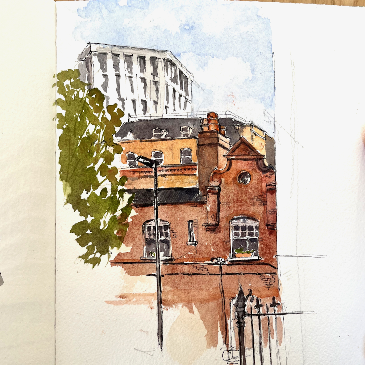 Roofscape from Macklin Street, London WC2 Jane Sketching