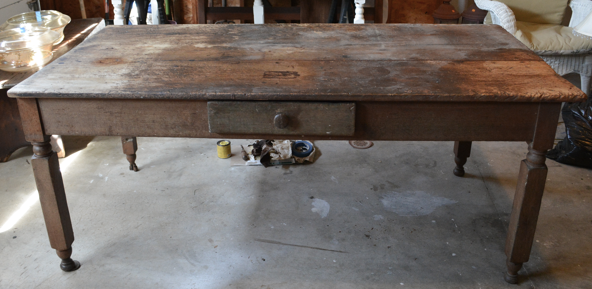 How I Restored An Antique Farm Table Clark at Home