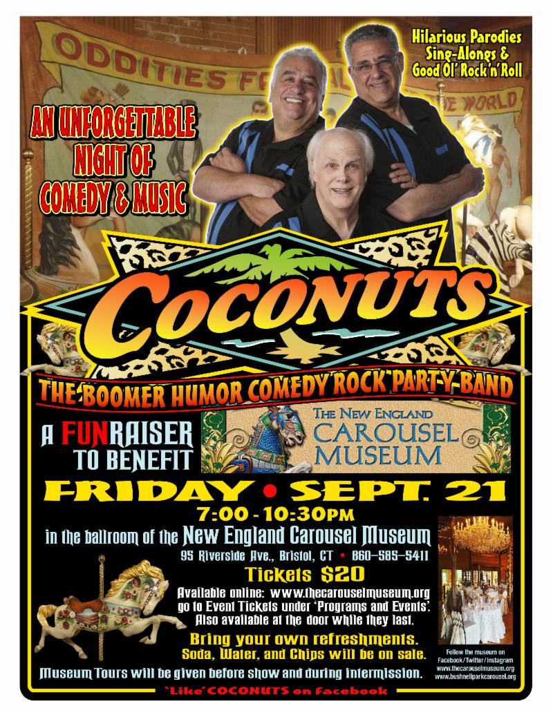 Coconuts, The Boomer Humor Comedy Rock Party Band Carousel Museum