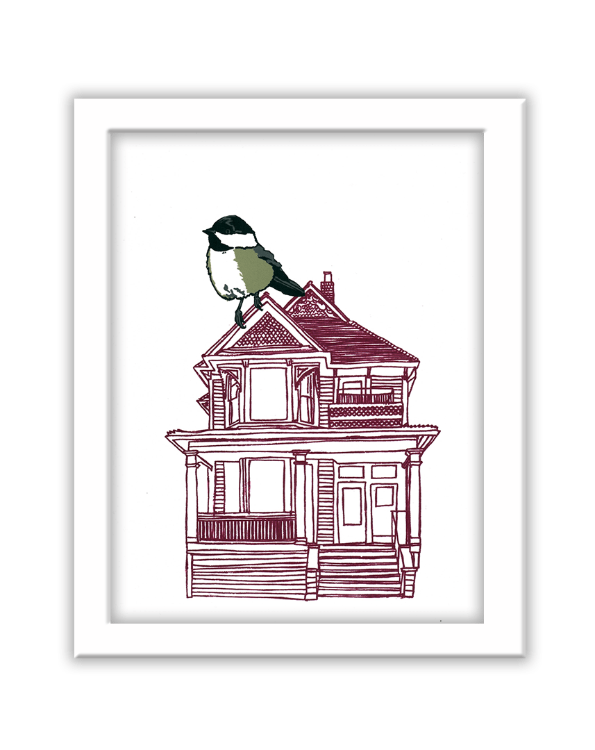 Chickadee Bird House Janine Schroedter