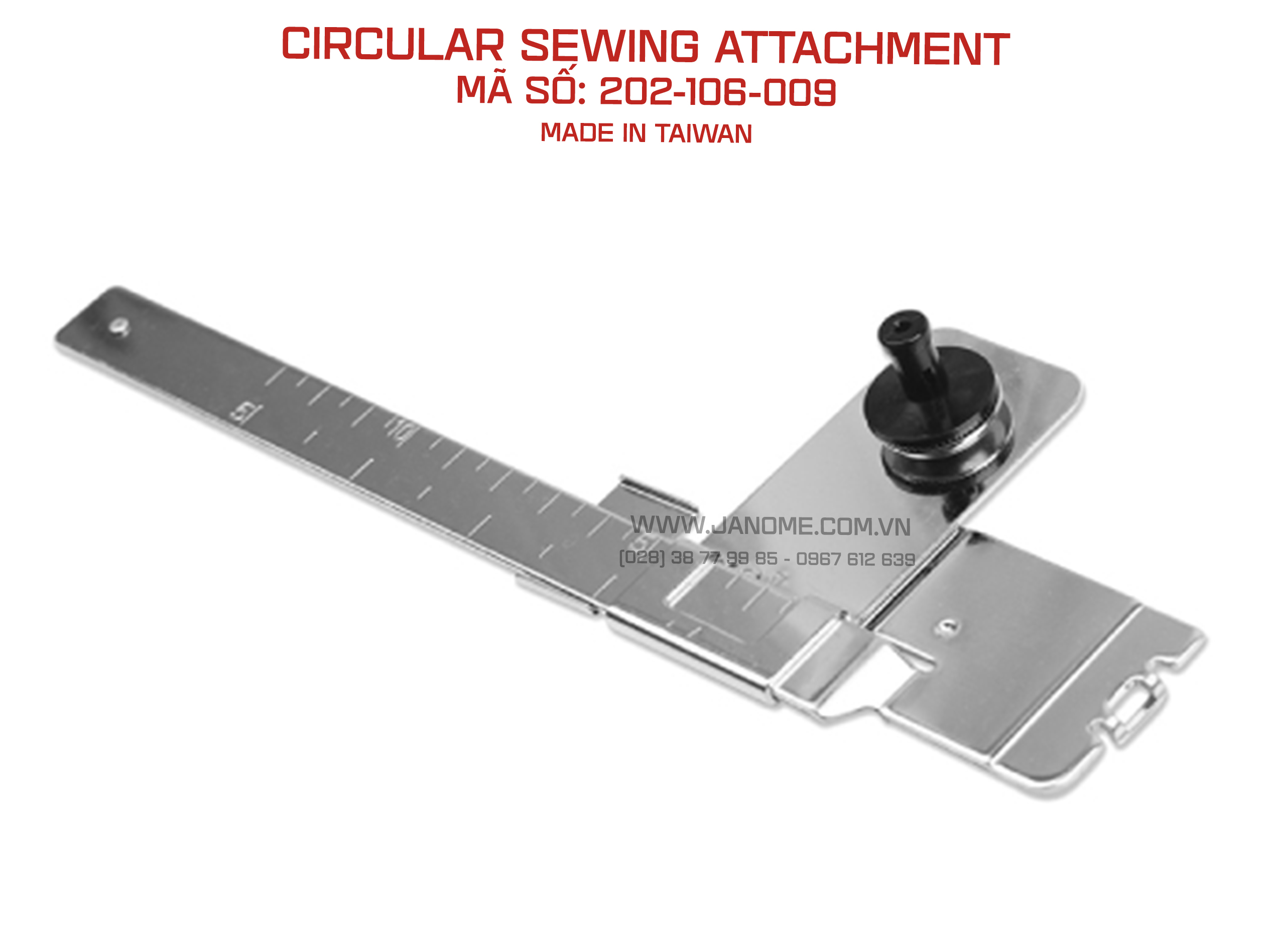 CHÂN VỊT MAY TRANG TRÍ ĐƯỜNG TRÒN JANOME CIRCULAR SEWING ATTACHMENT