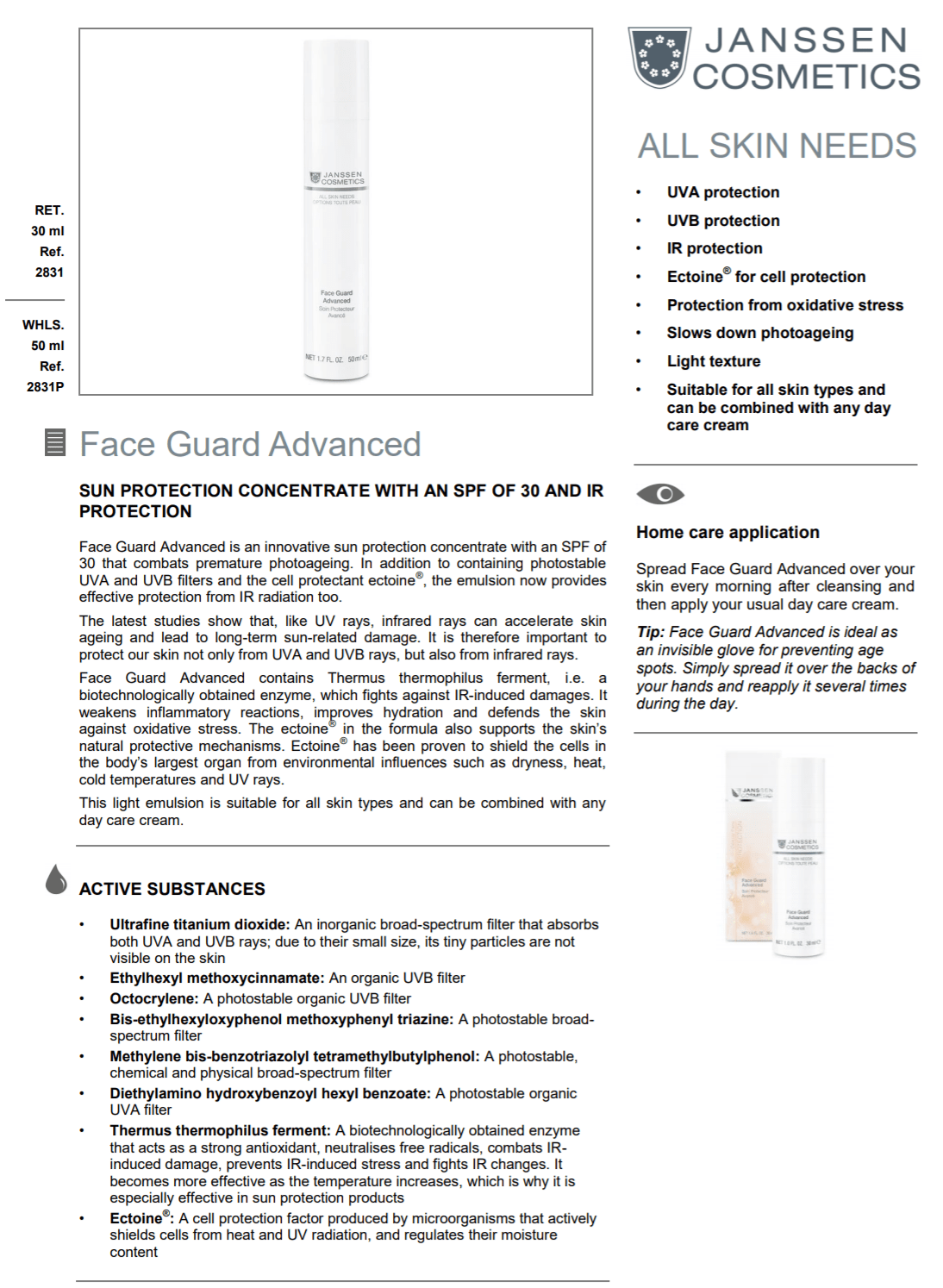 FACE GUARD ADVANCED 30ML Janssen Cosmetics USA