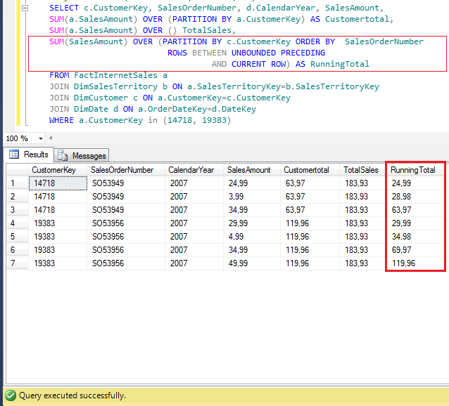SQL OVER() with PARTITION BY Clause for Gourmets With Examples Jan