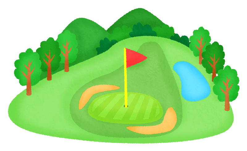 ゴルフをしている人のイラスト（ゴルフ場） | かわいいフリー素材集 いらすとや ゴルフ場の無料イラスト | フリーイラスト素材集 ジャパクリップ