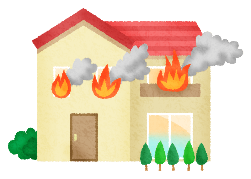 火事のフリーイラスト素材 火事の家の無料イラスト | フリーイラスト素材集 ジャパクリップ