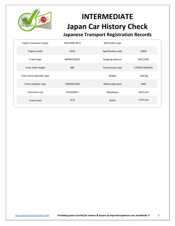 Japanese Car History Report at Charles Marcus blog