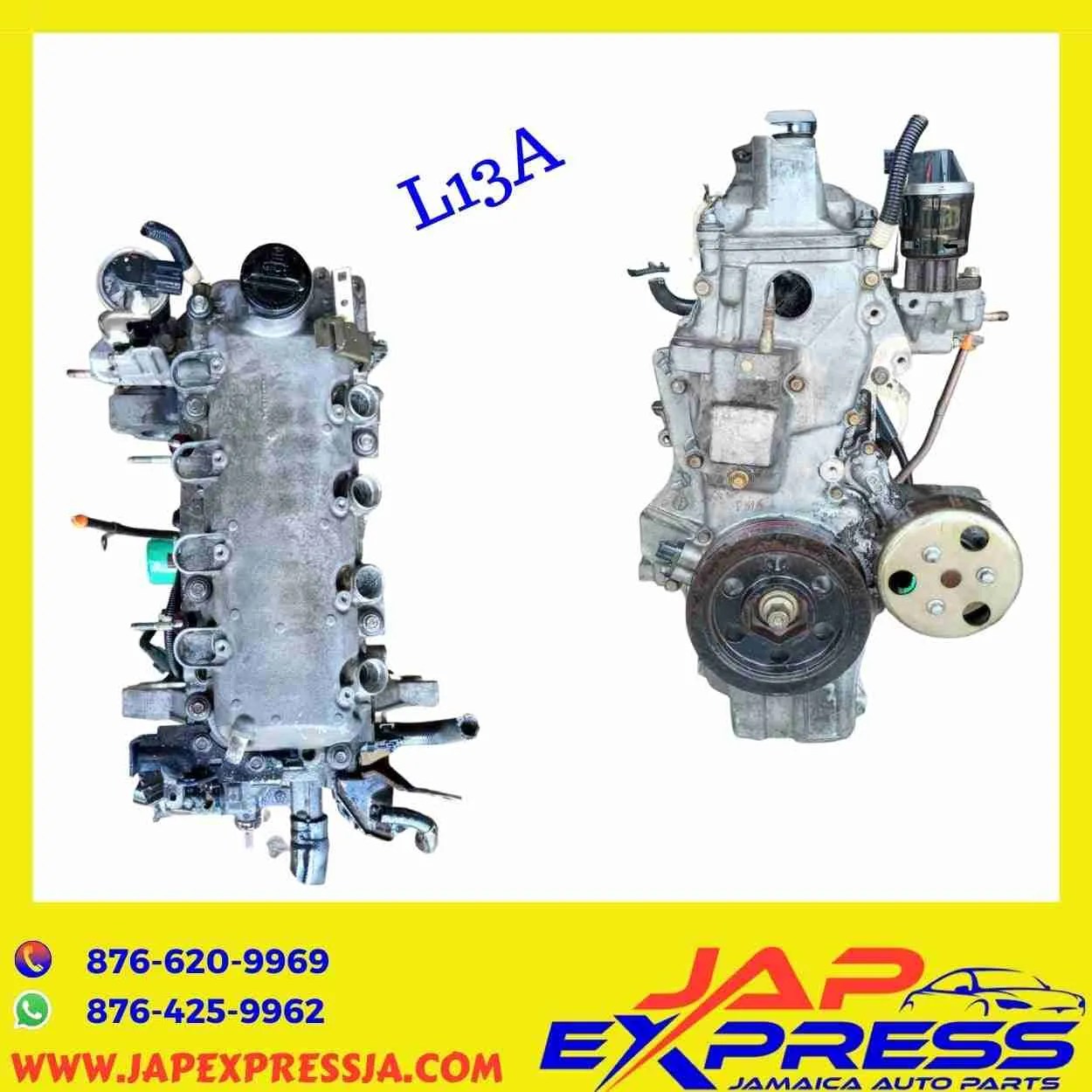 L13A 1.3L ENGINE FOR HONDA FIT, CIVIC, CITY 20062012 Jamaica Auto