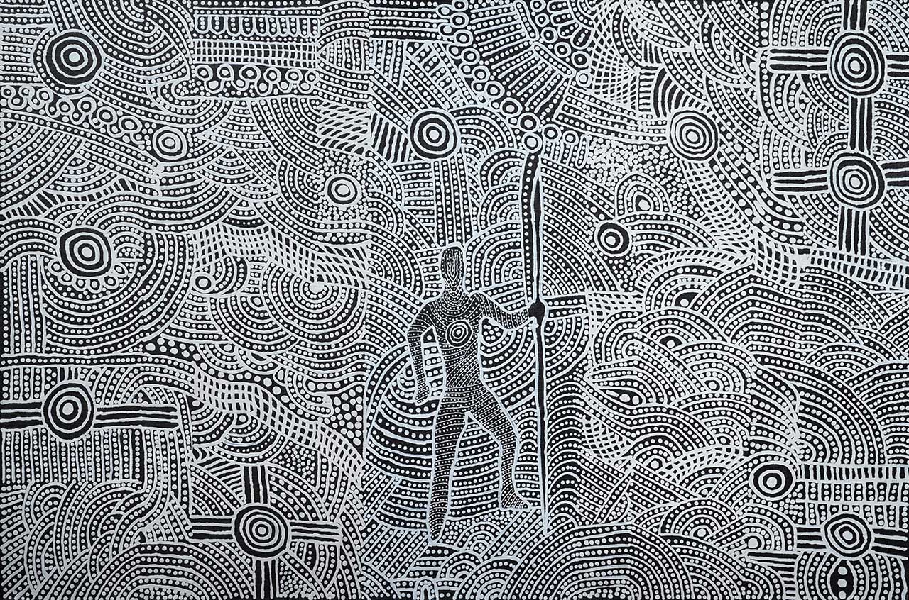 Black and White Aboriginal Art Paintings at Japingka Gallery