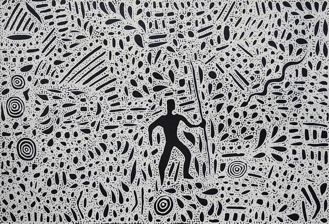 Black and White Aboriginal Art Paintings at Japingka Gallery