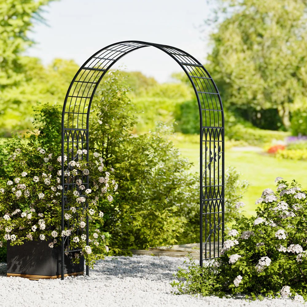 Jardineer Modern Metal Garden Arch Trellis Series