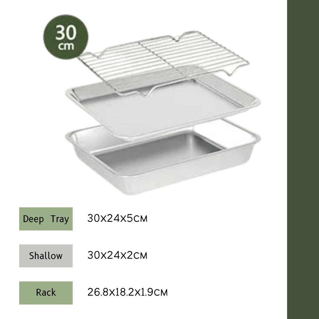 Baking Pan with Rack Set Jarmay Enterprises Pte. Ltd