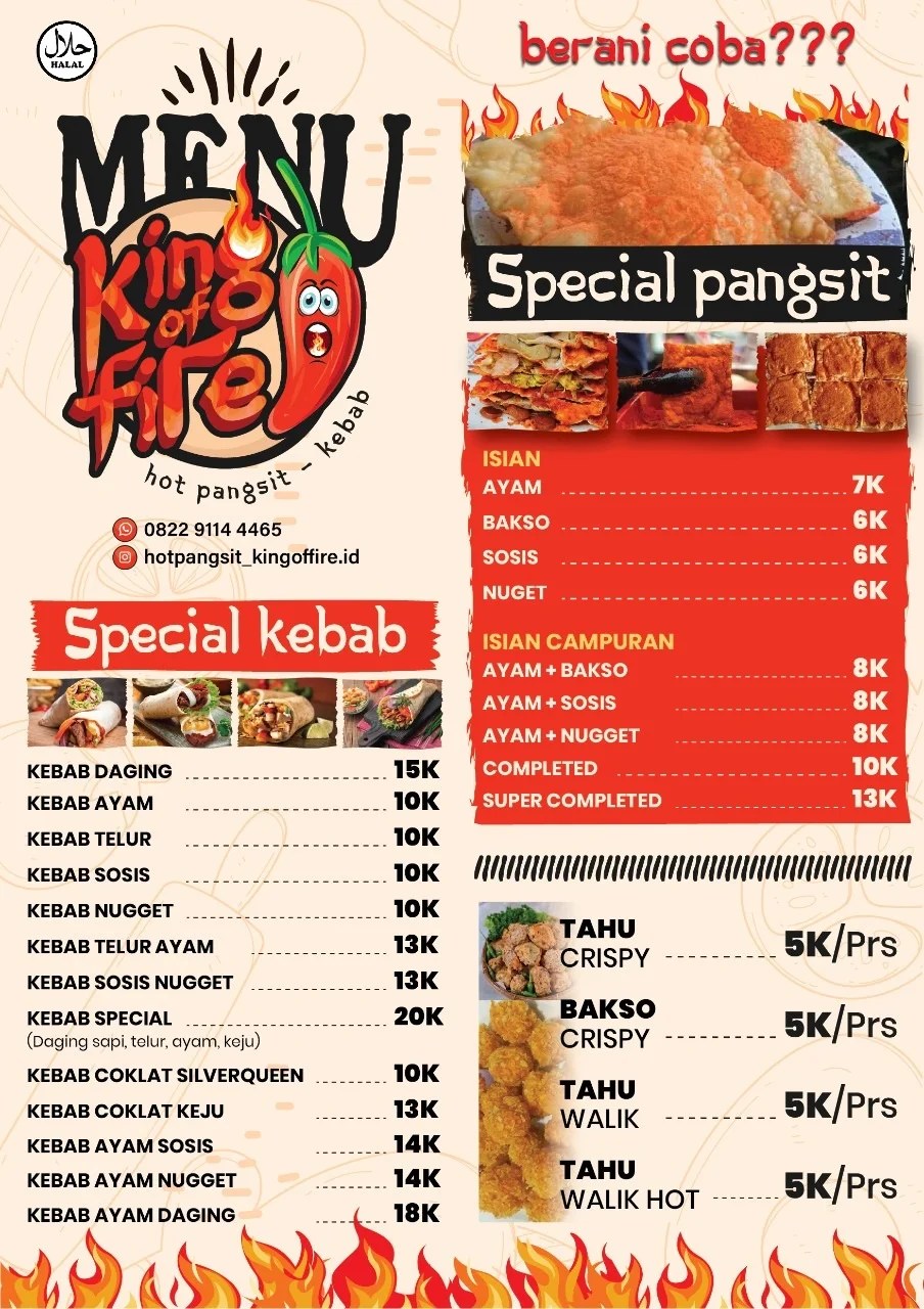 King of Fire Hot Pangsit & Kebab JAKET