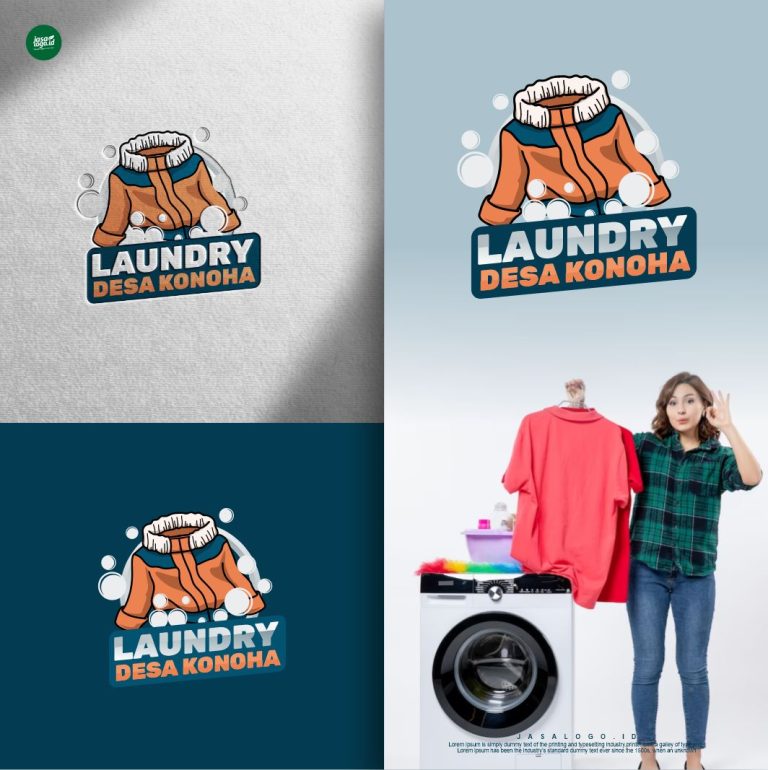 Jasa Desain Logo untuk Laundry Konoha