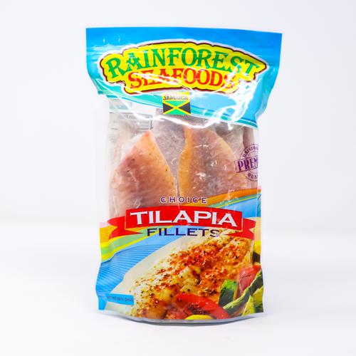 Rainforest Frozen tilapia fillet bag 680g / 1.5 lb JA SHOPEASY