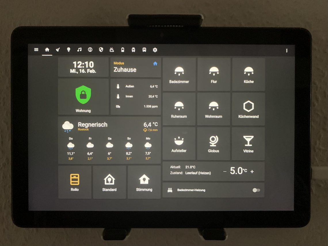 FireTablet als SmartHomePanel für Home Assistant Smart Home Dr