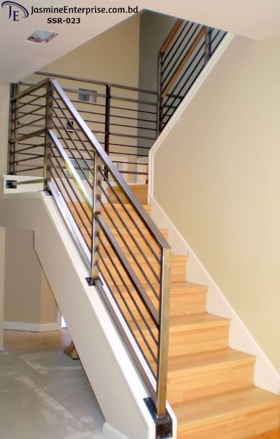 Stainless Steel Staircase Railing Design For Home, Office 23