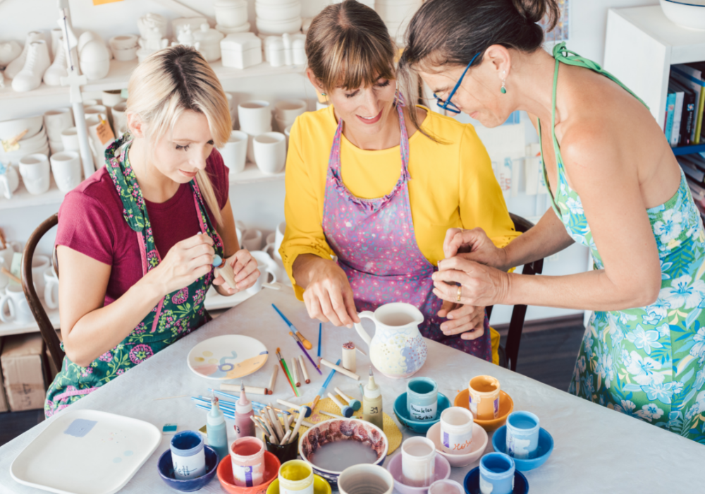 Pottery painting party hen party/baby shower/ birthday Jasmine Pottery Studios