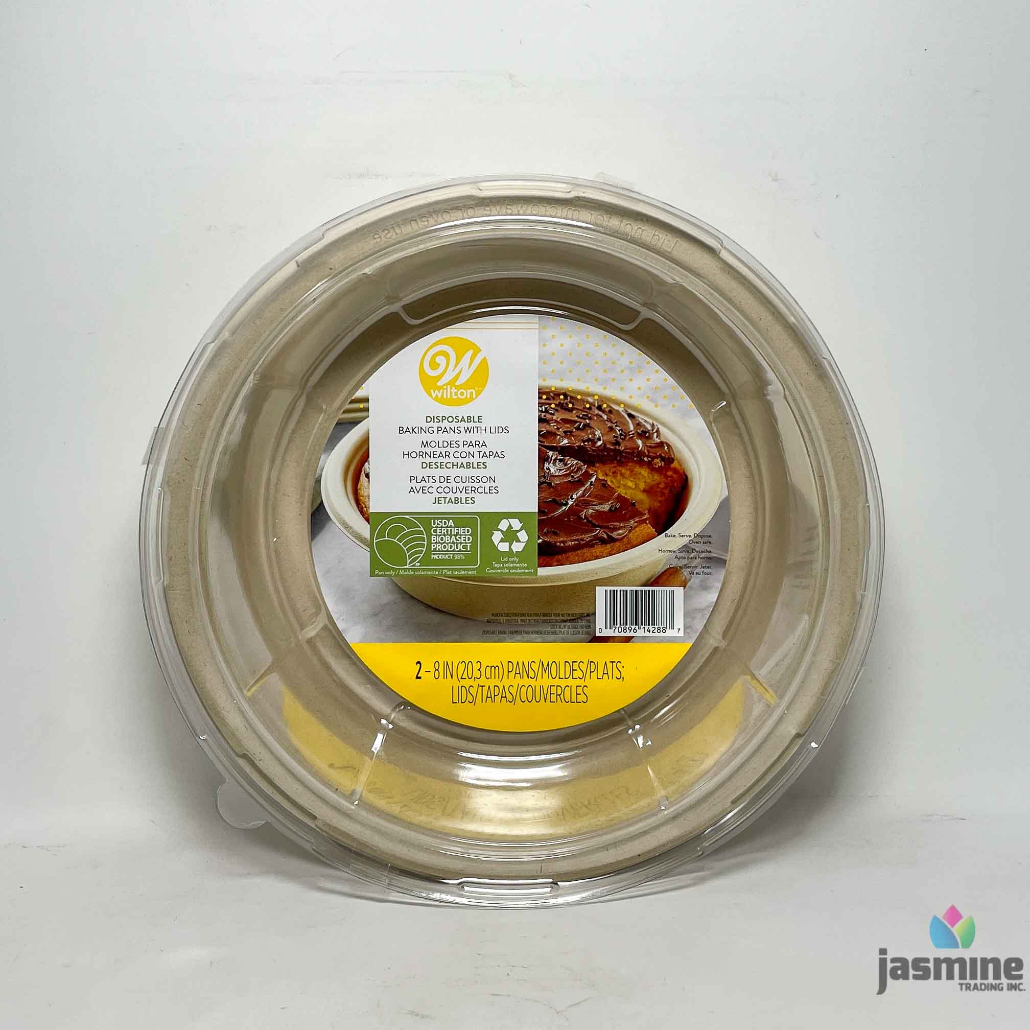 Jasmine Trading, Inc. » WILTON DISPOSABLE BAKING PANS ROUND W/ LIDS 2PK