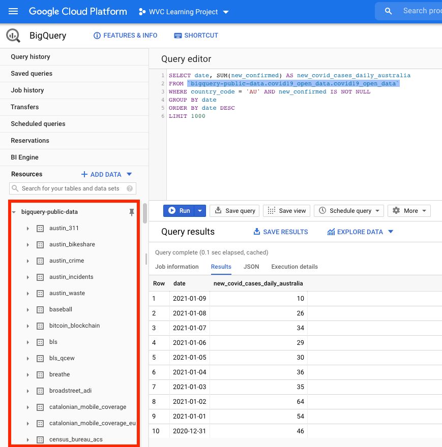 Connecting to Google BigQuery using Python